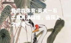 爱游戏体育-英大一石二鸟再添辉煌，函荻上之绝唱